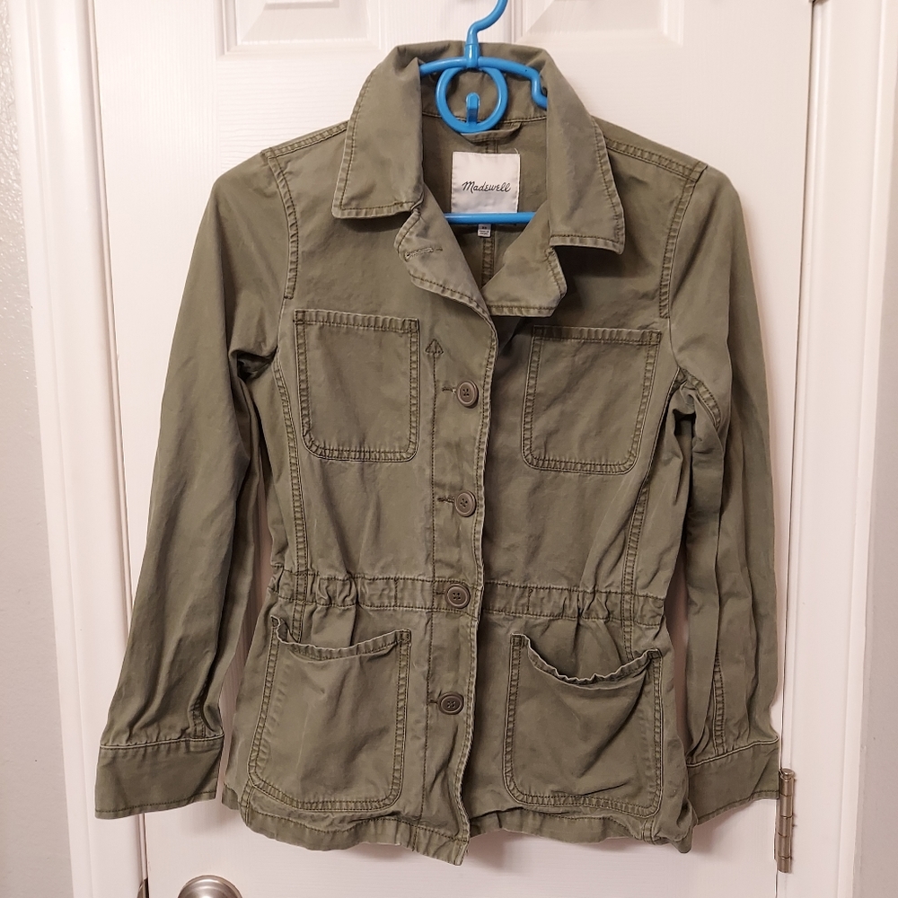 Madewell green cotton utility jacket